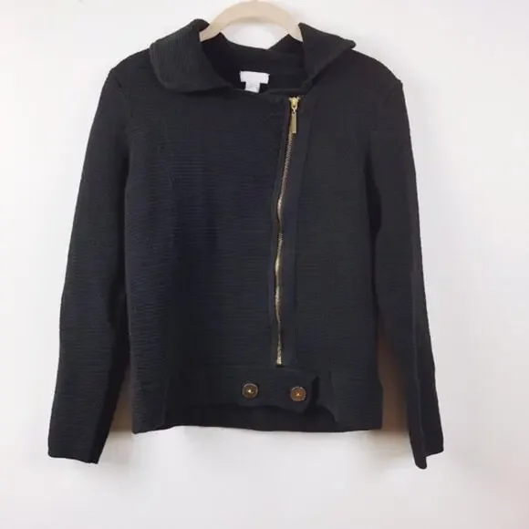 Chico's Black Gold Zip Up Jacket - Picture 13 of 13